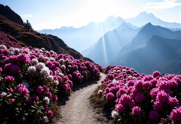 Il sentiero dei fiori in montagna