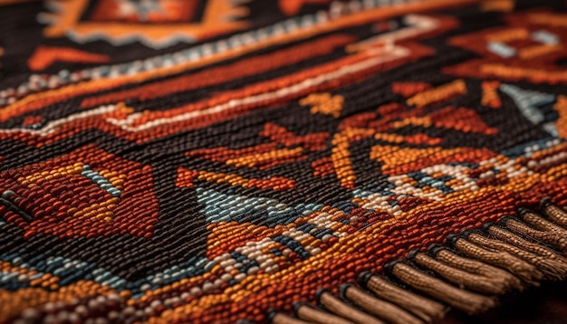 Il tappeto kilim tessuto mette in mostra la cultura tessile turca generata dall'intelligenza artificiale