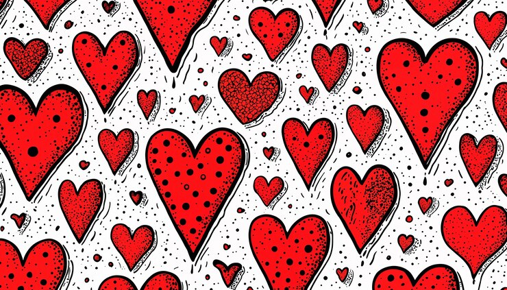 Foto gratuito illustrazione a stampa di cuore