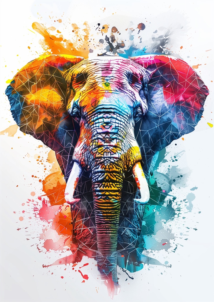 Foto gratuito illustrazione ad acquerello di un elefante