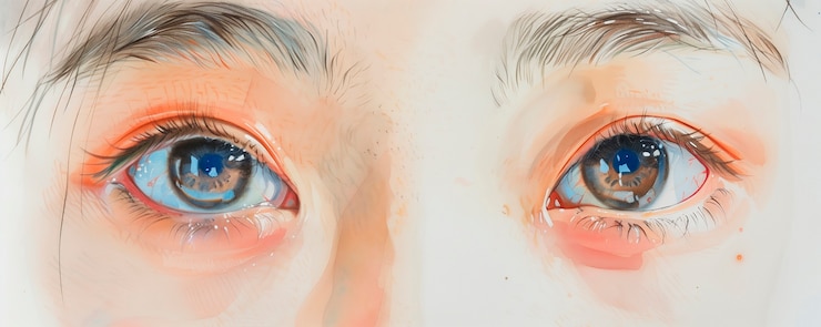 Foto gratuito illustrazione degli occhi in acquerello