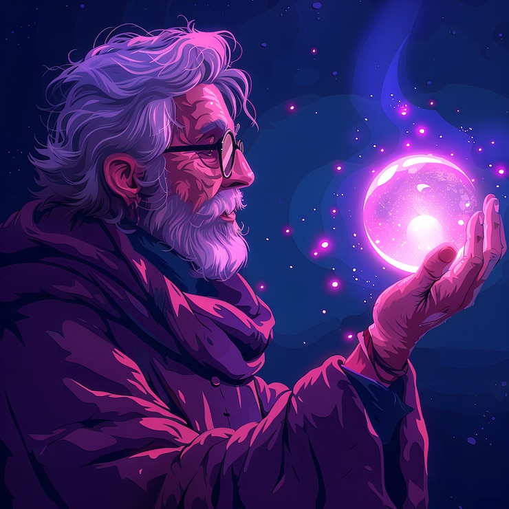 Foto gratuito illustrazione dei cartoni animati di wizard