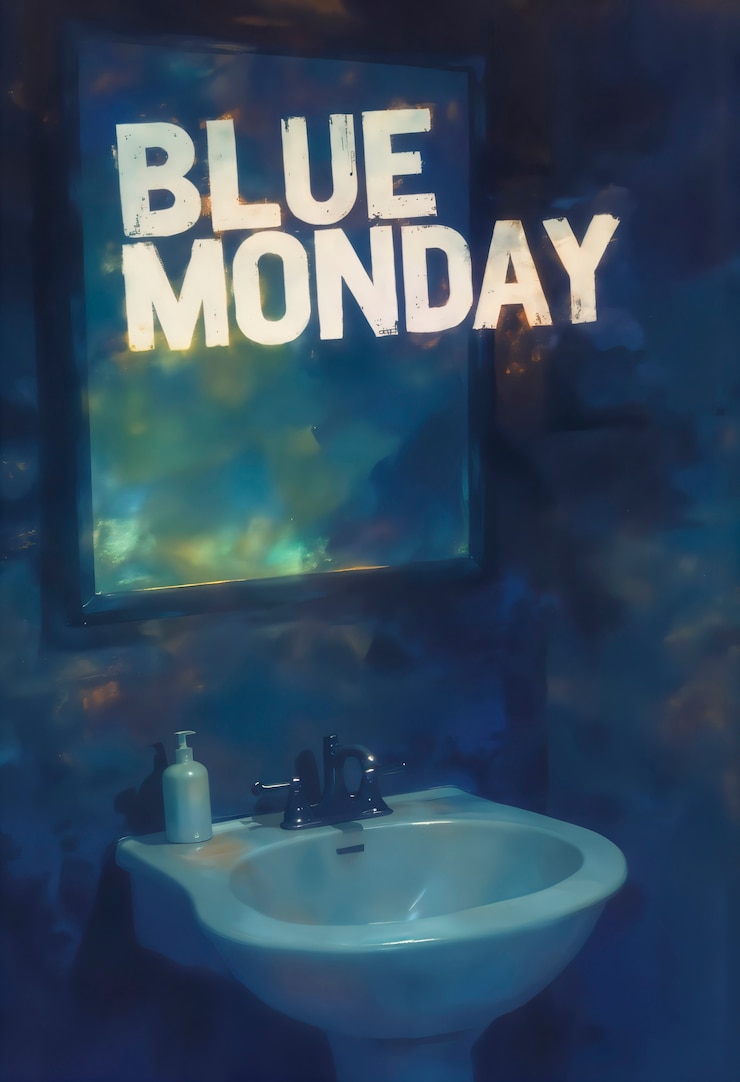 Foto gratuito illustrazione del lunedì blu
