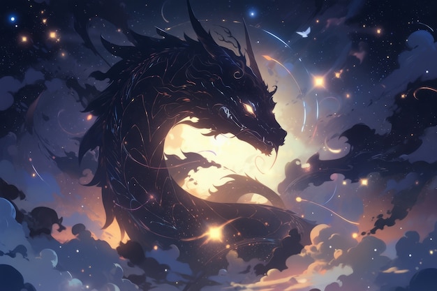 Illustrazione del personaggio del drago dell'anime