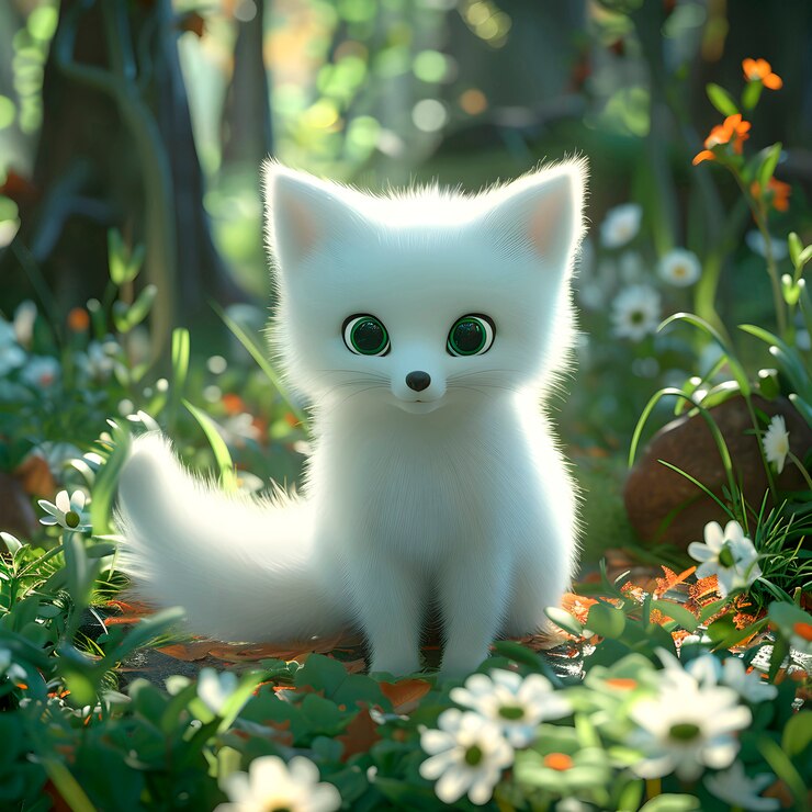 Foto gratuito illustrazione di cartoni animati 3d fox