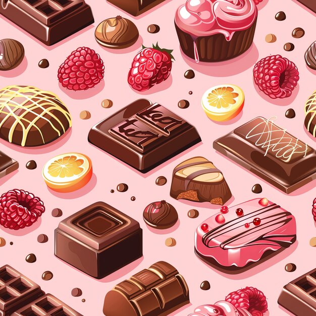 Illustrazione di cartoni animati al cioccolato