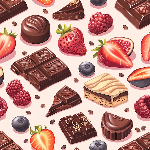 Illustrazione di cartoni animati al cioccolato