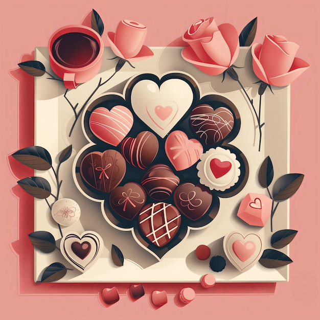 Illustrazione di cartoni animati al cioccolato