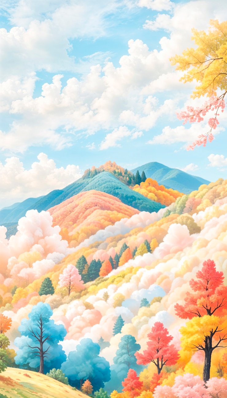 Foto gratuito illustrazione di sfondo del paesaggio autunnale
