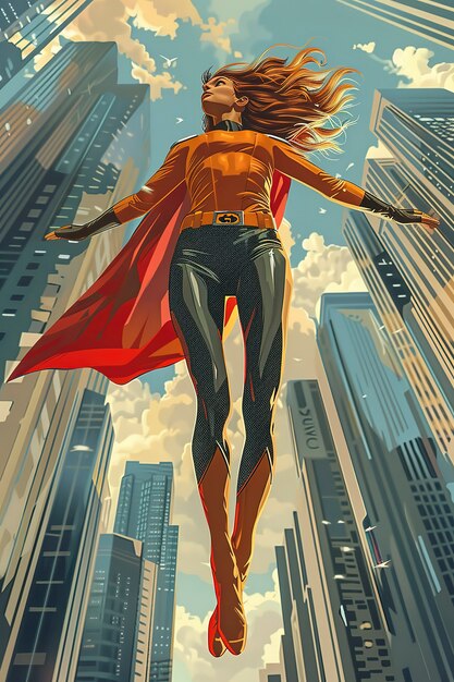 Illustrazione di supereroi dei cartoni animati