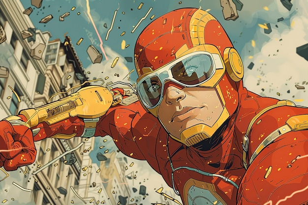 Illustrazione di supereroi dei cartoni animati