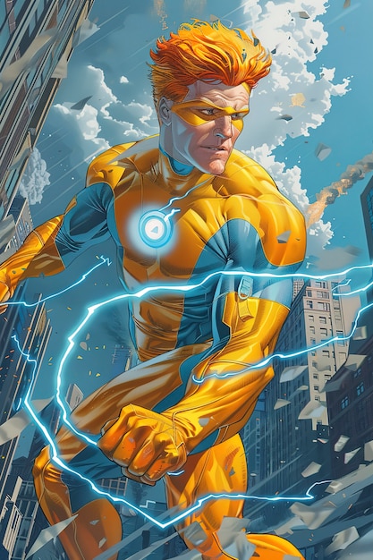 Illustrazione di supereroi dei cartoni animati