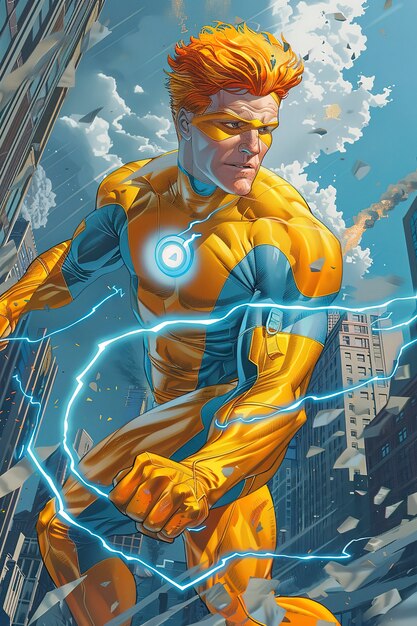 Illustrazione di supereroi dei cartoni animati