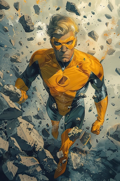 Illustrazione di supereroi dei cartoni animati
