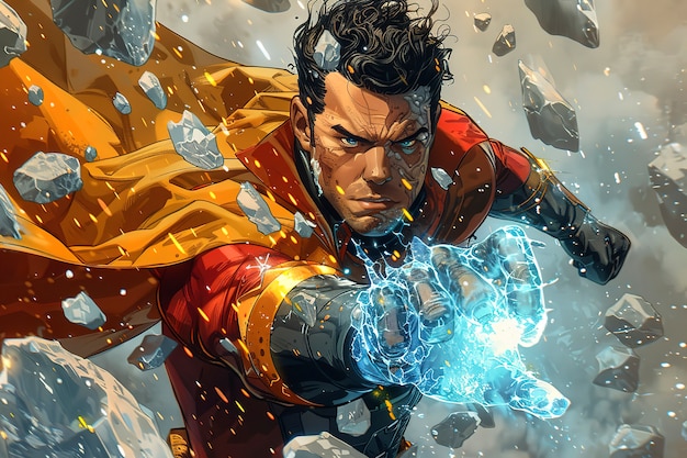 Illustrazione di supereroi dei cartoni animati