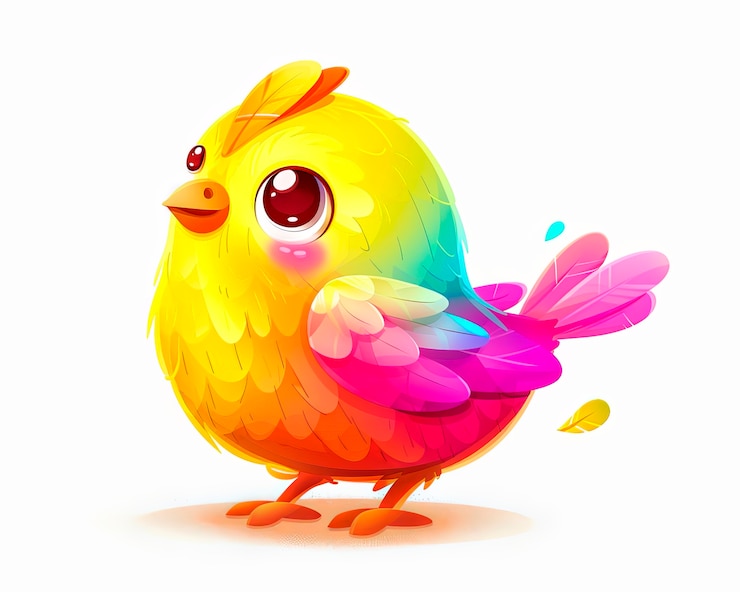 Foto gratuito illustrazione di un uccello in cartone animato