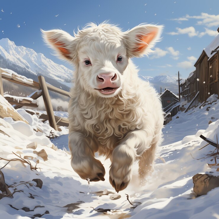 Foto gratuito illustrazione digitale di una mucca