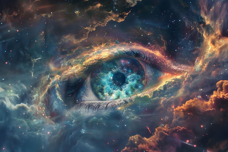 Foto gratuito illustrazione fantastica dell'occhio