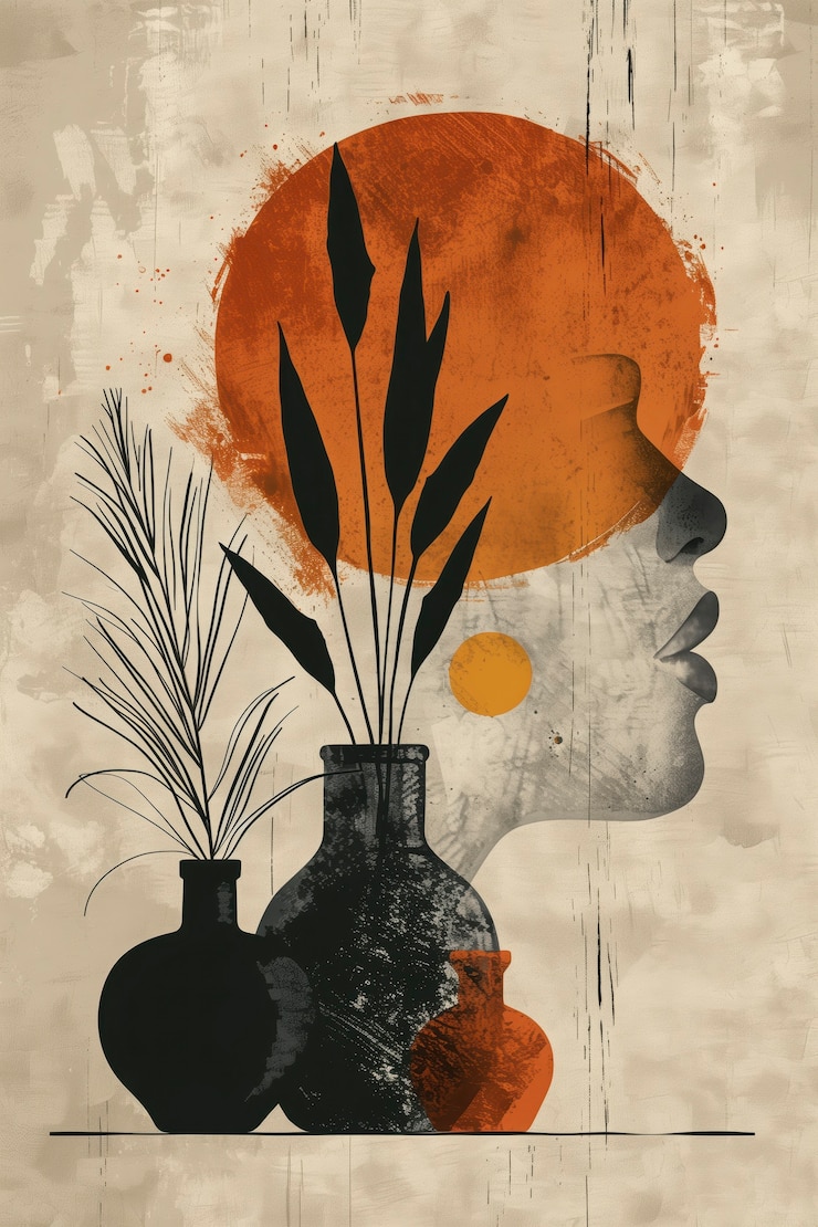 Foto gratuito illustrazione in stile arte digitale con ceramica