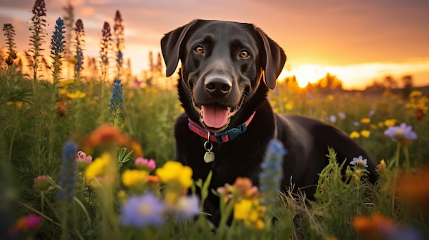 Immagine di cane labrador retriever generato da Ai