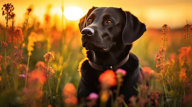 Immagine di cane labrador retriever generato da Ai