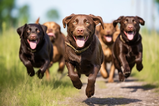 Immagine di cane labrador retriever generato da Ai