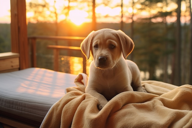 Immagine di cane labrador retriever generato da Ai