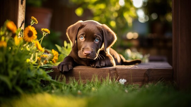 Immagine di cane labrador retriever generato da Ai