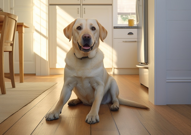 Immagine di cane labrador retriever generato da Ai