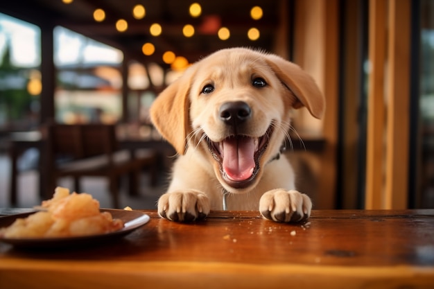 Immagine di cane labrador retriever generato da Ai