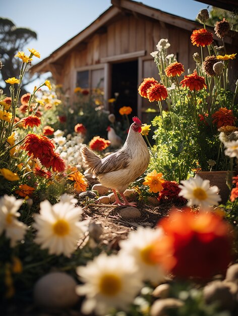 Immagine di pollo generata da Ai