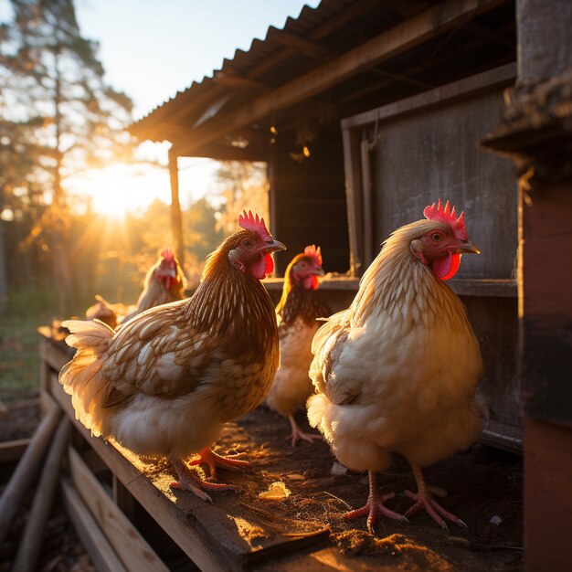 Immagine di pollo generata da Ai