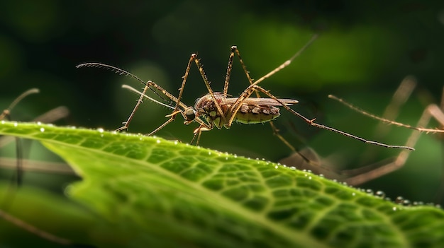 Immagine ravvicinata delle zanzare in natura