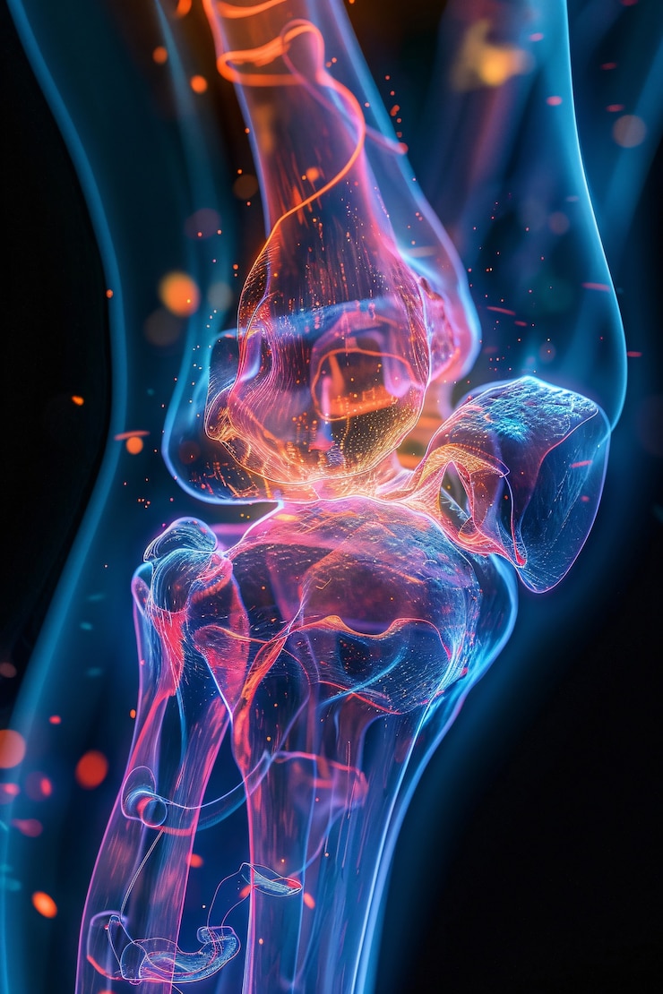 Foto gratuito immagini che simulano i raggi x con colori al neon