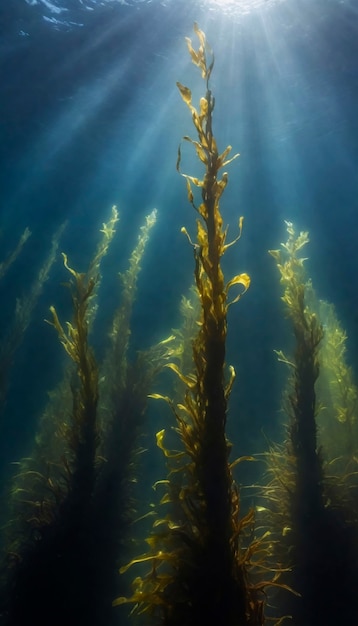 Immagini ravvicinate delle alghe in natura