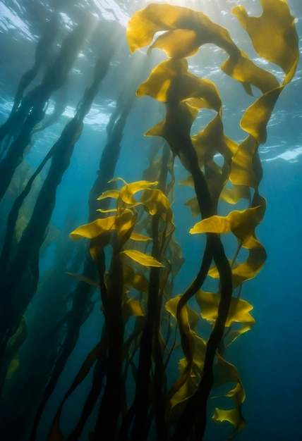 Immagini ravvicinate delle alghe in natura