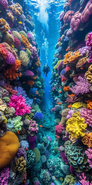 Immergersi in mare circondato da natura selvaggia