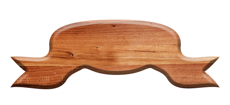 Foto gratuito in legno a forma di segno baffi