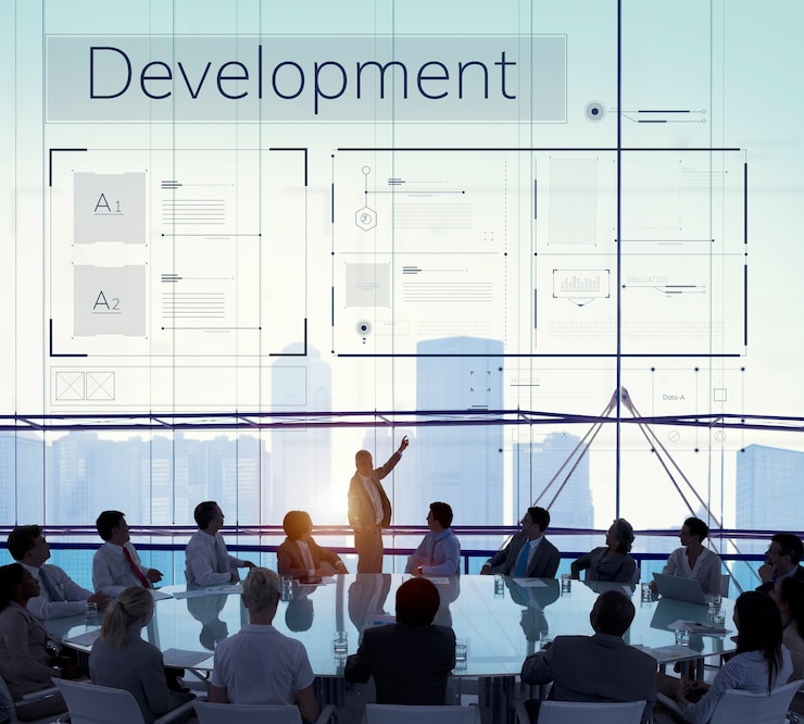 Foto gratuito incontro di lavoro sullo sviluppo