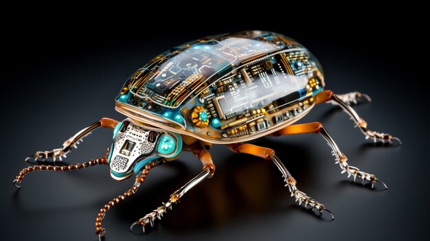 Insetto robotico generato dall'intelligenza artificiale