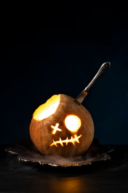 Intaglio spettrale della zucca di Halloween