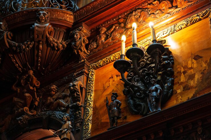 Foto gratuito interno del castello di peles in romania