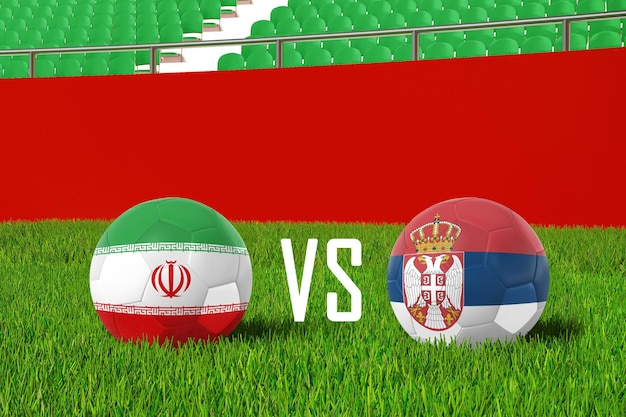Iran VS Serbia nello stadio