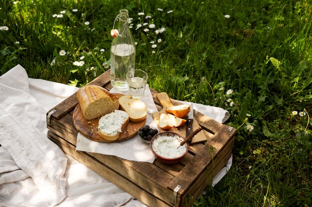 Ispirazione del cottagecore del cibo delizioso