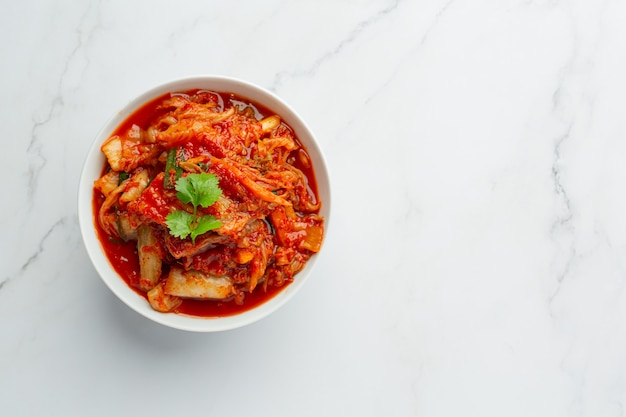 kimchi pronto da mangiare nella ciotola