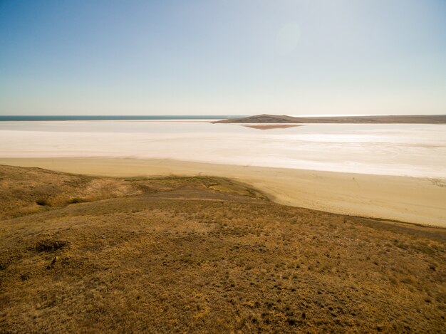 Koyashskoe rosa lago salato in Crimea