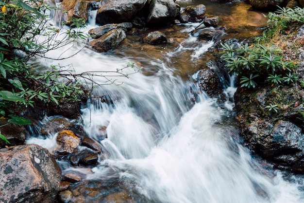 l&#39;acqua cade sul fiume