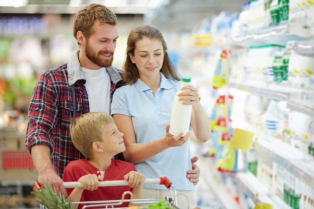 L'acquisto di latte in famiglia