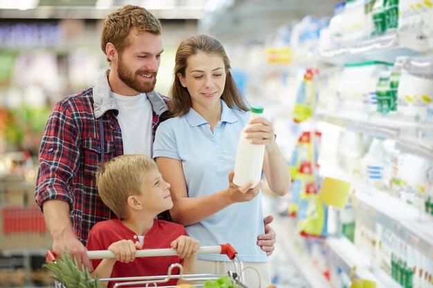 L'acquisto di latte in famiglia