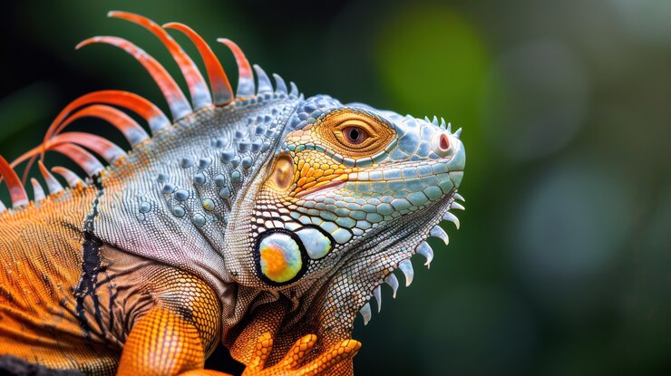 Foto gratuito l'iguana in natura da vicino